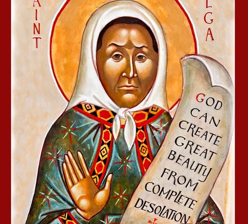 Один из многочисленных вариантов иконы св. Ольги Праведная матушка Ольга – первая канонизированная святая Земли Американской