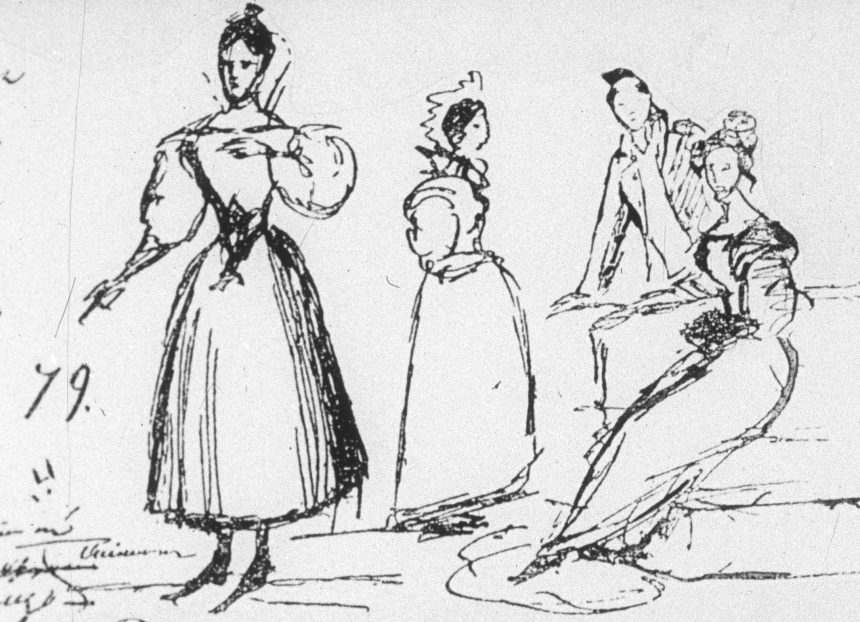 Рисунок Пушкина, октябрь 1830 г «Евгений Онегин» в Сан-Франциско